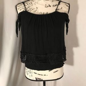 Miami Sleeveless Cold Shoulder Lace Bottom Cami M